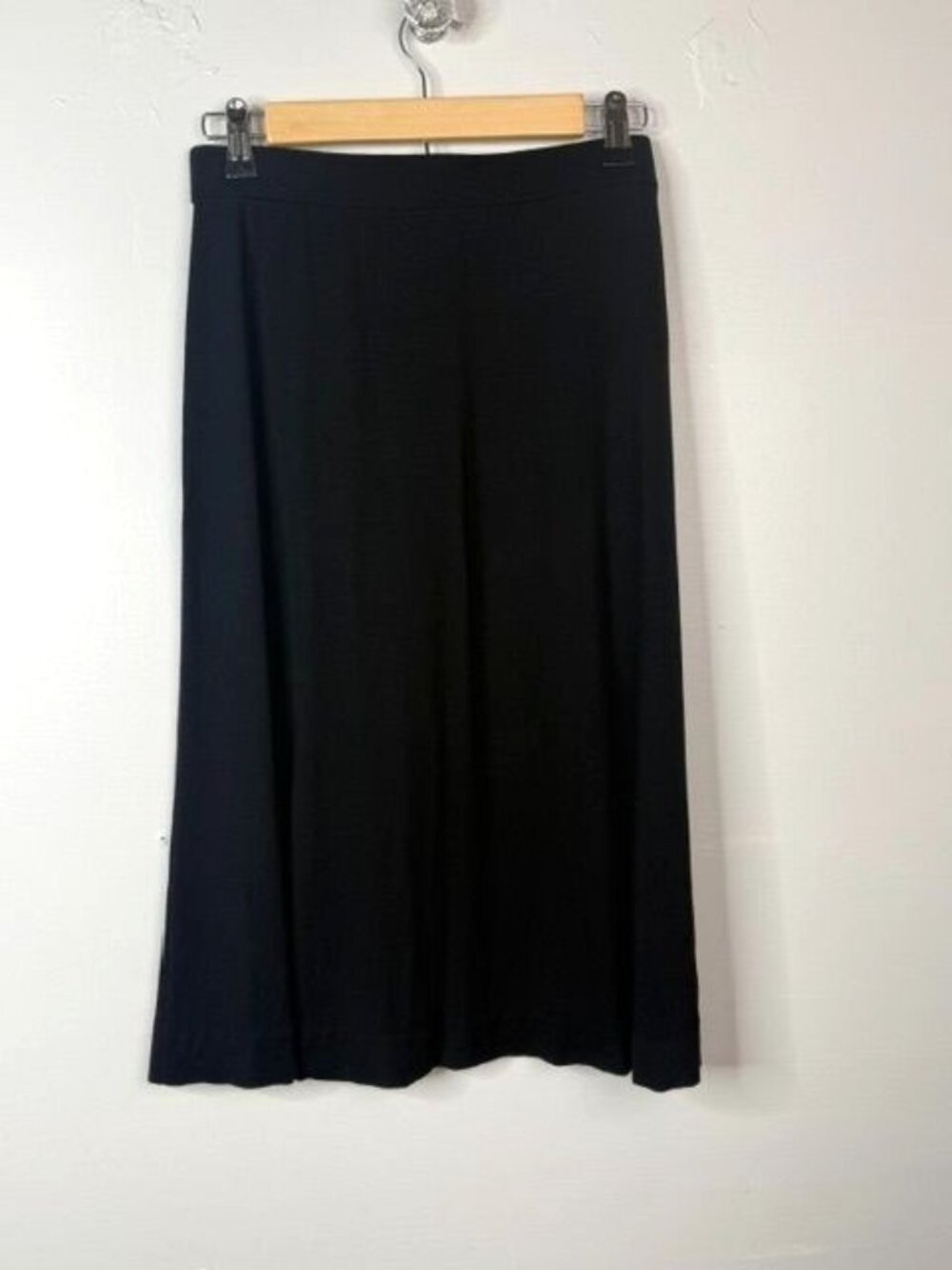 Eileen Fisher Women's Black Pull On Elastic Waist A Line Skirt Capsule Size XS